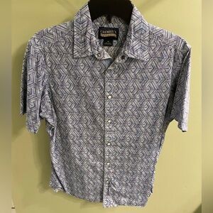 Daniel Cremieux Men's Geometric Blue Shirt